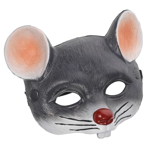 ULTECHNOVO 1 Stück Mausmaske für Karneval Halloween und Partys Kostümaske aus PU Schaum für Erwachsene und Dunkelgrau von ULTECHNOVO