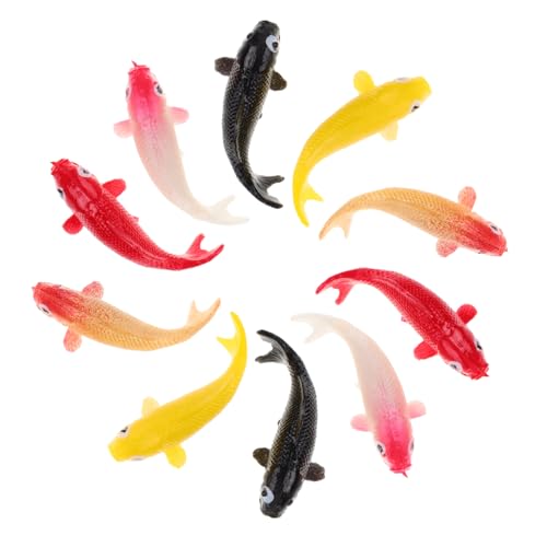 ULTECHNOVO 10 Stück Gefälschter Für Karpfen Tank Aquariumdekorationen Grün Fisch-Party-Dekorationen Schwebend Simuliert Miniatur Simulation Wasser- Dekorativ Klein Ornamente Harz von ULTECHNOVO