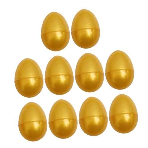 ULTECHNOVO 10 Stück Offene Goldene Eier Eier Kinderspielzeug Künstliches Osterei Gefälschtes Ei Osterei Dekorieren Von Eiern Mazing DIY Osterei Befüllbare Osterbehälter von ULTECHNOVO