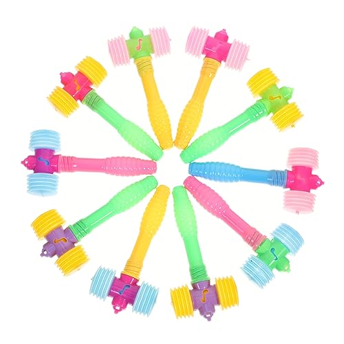 ULTECHNOVO Quietschender Kinderhammer 10 Stück Plastikhämmer für Kinder Leichtes Hammerspielzeug zur Hand Augen Koordination Babyspielzeug für Kreative Spiele und Lernaktivitäten von ULTECHNOVO