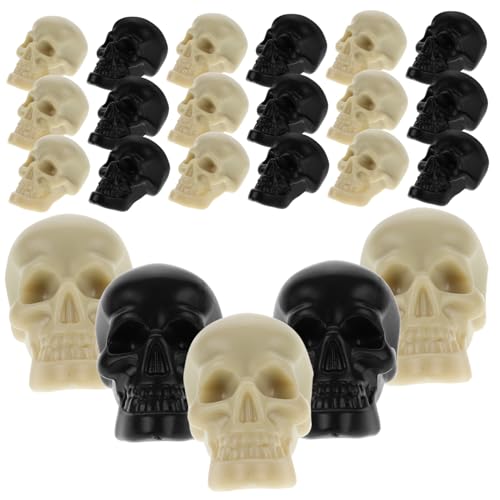 ULTECHNOVO 100Stücke Mini Schädelköpfe aus Kunststoff Realistische Halloween Dekoration für Partys und Raumgestaltung für Kostümpartys und Foto Requisiten von ULTECHNOVO