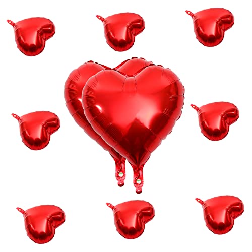 ULTECHNOVO 10Stücke Herzform Folienballons für Valentinstag und Romantische Anlässe Dekorative Aluminiumballons für Partys Hochzeiten und Engagements Partydekorationen ULTECHNOVO 10Stücke Herzform Folienballons für Valentinstag und Romantische Anlässe Dekorative Aluminiumballons für Partys Hochzeiten und Engagements Partydekorationen von ULTECHNOVO