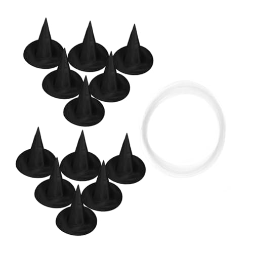 ULTECHNOVO 12 Stück Teiliges Kleine Schwarze Hexenhüte und Robuste Leichte Stoff-witch Hats zum Aufhängen Halloween-dekoration für Party Decke Karneval und Cosplay ULTECHNOVO 12 Stück Teiliges Kleine Schwarze Hexenhüte und Robuste Leichte Stoff-witch Hats zum Aufhängen Halloween-dekoration für Party Decke Karneval und Cosplay von ULTECHNOVO