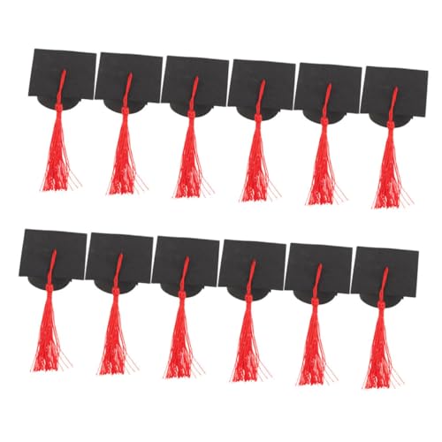 ULTECHNOVO 12 Stück Teiliges Mini Abschlusskappen Vielseitige Graduation Cupcake Toppers für Abschlussfeiern Einfache Dekoration für Kuchen und Party Rot mit Quaste ULTECHNOVO 12 Stück Teiliges Mini Abschlusskappen Vielseitige Graduation Cupcake Toppers für Abschlussfeiern Einfache Dekoration für Kuchen und Party Rot mit Quaste von ULTECHNOVO