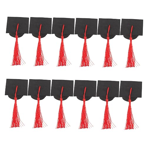 ULTECHNOVO 12 Stück abschluss glückwunsch abholen Mini-Abschlusskappen- klein Abschlusskappe Neuheit Abschlusskappe Kuchendekoration Abschluss Topper Polyester rot ULTECHNOVO 12 Stück abschluss glückwunsch abholen Mini-Abschlusskappen- klein Abschlusskappe Neuheit Abschlusskappe Kuchendekoration Abschluss Topper Polyester rot von ULTECHNOVO