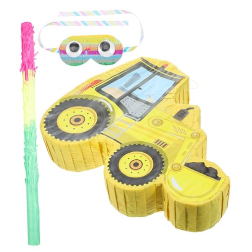 ULTECHNOVO 1Satz Bagger Lkw Pinata für Geburtstagsfeiern Dekorative Pinata mit Stick und Augenmaske für Baustellen Themenpartys Teilig ULTECHNOVO 1Satz Bagger Lkw Pinata für Geburtstagsfeiern Dekorative Pinata mit Stick und Augenmaske für Baustellen Themenpartys Teilig von ULTECHNOVO