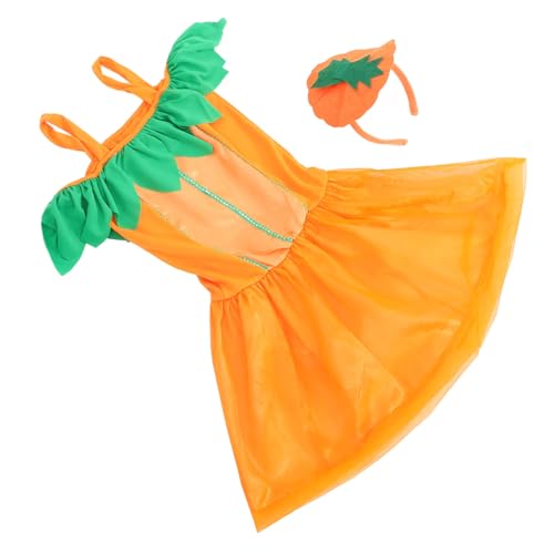 ULTECHNOVO 1Satz Kürbis Kostüm Set für Halloween mit Kürbis Haarreif und Tüll Rock für Cosplay Partys und Bühnenauftritte und Sicher von ULTECHNOVO