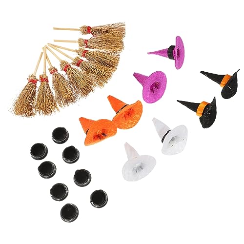 ULTECHNOVO 1Satz Mini Hexenhüte mit Besen und Kesseln Teiliges Halloween für Puppenhäuser Kreative Miniaturaccessoires für Mikrolandschaften und DIY Bastelprojekte ULTECHNOVO 1Satz Mini Hexenhüte mit Besen und Kesseln Teiliges Halloween für Puppenhäuser Kreative Miniaturaccessoires für Mikrolandschaften und DIY Bastelprojekte von ULTECHNOVO