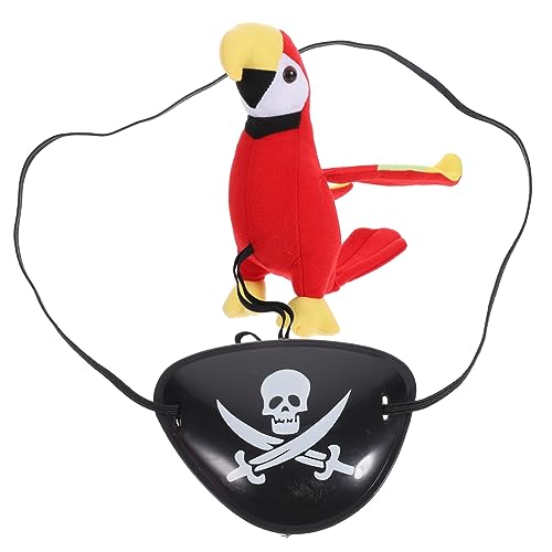 ULTECHNOVO 1Satz Papagei Piratenkostüm Zubehör für Halloween Realistischer Papageienschmuck mit Augenklappe und Schultertrage Cosplay für Piratenpartys und Kindergeburtstage ULTECHNOVO 1Satz Papagei Piratenkostüm Zubehör für Halloween Realistischer Papageienschmuck mit Augenklappe und Schultertrage Cosplay für Piratenpartys und Kindergeburtstage von ULTECHNOVO