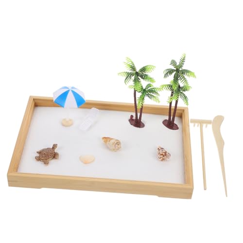 ULTECHNOVO 1Satz Zen Garten DIY Sandkasten für Desktop Meeressandtablett mit Realistischem Strand Mikrolandschaftsornament für Meditation und Kreative Gestaltung ULTECHNOVO 1Satz Zen Garten DIY Sandkasten für Desktop Meeressandtablett mit Realistischem Strand Mikrolandschaftsornament für Meditation und Kreative Gestaltung von ULTECHNOVO