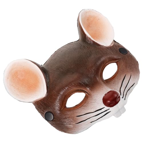 ULTECHNOVO 1Stück Mausmaske für Karneval und Halloween Party Gesicht Abdeckung Cosplay Maske für Erwachsene Braun für Kostümpartys und Feiern von ULTECHNOVO