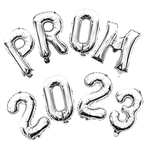 ULTECHNOVO 2 Sätze 2023 dekorative Luftballons bodendeko classroom decorations ballonie Familienfeier Dekoration balloon Silber Blau Hi Partyballons für Absolvent Partyschmuck Aluminiumfolie von ULTECHNOVO