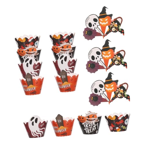 ULTECHNOVO 2sätze Halloween-cupcake-topper Mit Geistern Und Spinnen Kuchendekorationen Food-picks Aus Papier Muffinförmchen Für Party Und Geburtstagskuchen in Standardverpackung ULTECHNOVO 2sätze Halloween-cupcake-topper Mit Geistern Und Spinnen Kuchendekorationen Food-picks Aus Papier Muffinförmchen Für Party Und Geburtstagskuchen in Standardverpackung von ULTECHNOVO