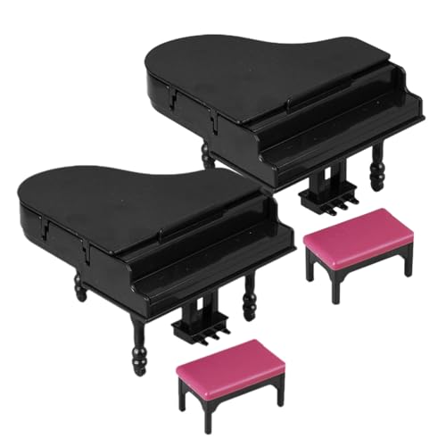 ULTECHNOVO 2 Sätze Teiliges Puppenhaus Grand Piano mit Bank Perfektes Dekorationsstück für Miniatur Sammlungen Büro oder Zuhause für Musikliebhaber ULTECHNOVO 2 Sätze Teiliges Puppenhaus Grand Piano mit Bank Perfektes Dekorationsstück für Miniatur Sammlungen Büro oder Zuhause für Musikliebhaber von ULTECHNOVO