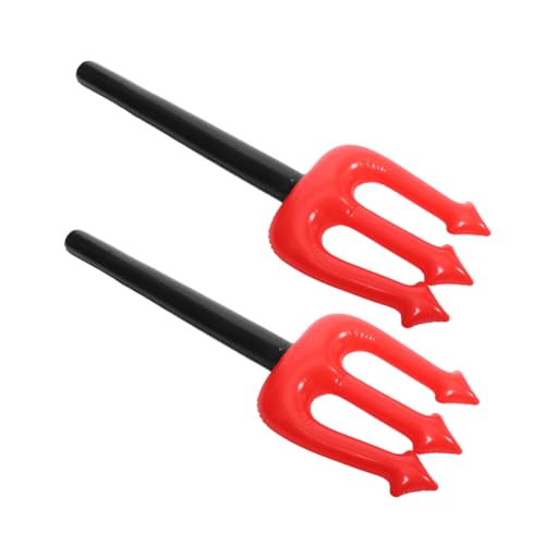ULTECHNOVO 2 Stück Aufblasbare Heugabel-stütze Zubehör Für Dämonenkostüme Mistgabel Kostüm Halloween Heugabel Dämon Heugabel Halloween-Teufel-zubehör PVC von ULTECHNOVO