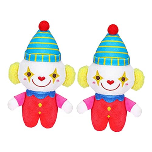 ULTECHNOVO 2 Stück Clown-Schlüsselanhänger Zirkusspielzeug Clown- Clown Plüsch Clown-Puppe PP Baumwolle von ULTECHNOVO