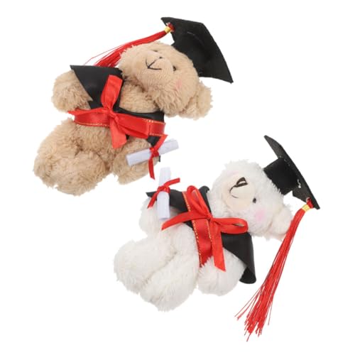 ULTECHNOVO 2 Stück Dr Bär Puppe Abschlussgeschenk Abschlussplüschtiere Absolvent Babyspielzeug Tiergeschenk Doktorat Freundin Gefüllt Niedlich Mini Abschlussbär Party Abschlussgeschenke von ULTECHNOVO