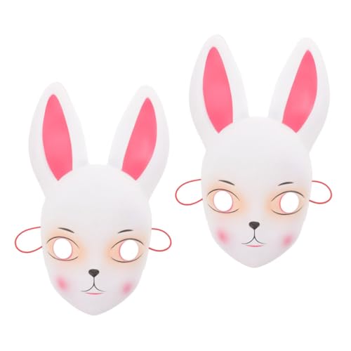 ULTECHNOVO 2 Stück Hasenmaske Kaninchen-gesichtsmaske Halloween Kostümzubehör Party-cosplay-maske Halloween-partymaske Kaninchenmaske Vintage Halloween-maske Cosplay -requisite Plastik Weiß ULTECHNOVO 2 Stück Hasenmaske Kaninchen-gesichtsmaske Halloween Kostümzubehör Party-cosplay-maske Halloween-partymaske Kaninchenmaske Vintage Halloween-maske Cosplay -requisite Plastik Weiß von ULTECHNOVO