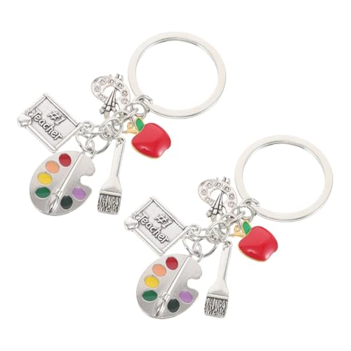 ULTECHNOVO 2 Stück Kunststudent -Souvenirs Töchter Geburtstag Schlüsselbund Schlüsselanhänger mit Malwerkzeug Palette und Bürstenschmuck Malpinsel-Schlüsselanhänger Zinklegierung Silber ULTECHNOVO 2 Stück Kunststudent -Souvenirs Töchter Geburtstag Schlüsselbund Schlüsselanhänger mit Malwerkzeug Palette und Bürstenschmuck Malpinsel-Schlüsselanhänger Zinklegierung Silber von ULTECHNOVO