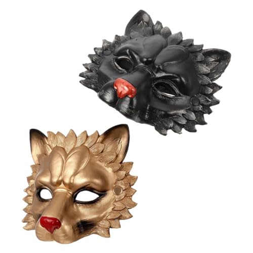 ULTECHNOVO 2 Stück Löwenmaske Halbe Halloweenmaske Maskenballmaske Tier Gruselige Tiermaske Halloween Halbmasken Werwolfkostüm Erwachsene Männer Teen Wolf Maske Wolf Kopfschmuck Gruselige ULTECHNOVO 2 Stück Löwenmaske Halbe Halloweenmaske Maskenballmaske Tier Gruselige Tiermaske Halloween Halbmasken Werwolfkostüm Erwachsene Männer Teen Wolf Maske Wolf Kopfschmuck Gruselige von ULTECHNOVO