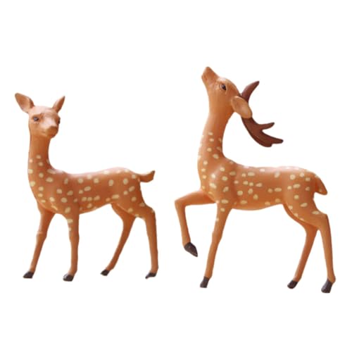 ULTECHNOVO 2 Stück Niedliche REH Figur Mini Garten Dekoration Tierfigur für Mikro Landschaft Geeignet für Kleine Tische und Innenräume ULTECHNOVO 2 Stück Niedliche REH Figur Mini Garten Dekoration Tierfigur für Mikro Landschaft Geeignet für Kleine Tische und Innenräume von ULTECHNOVO