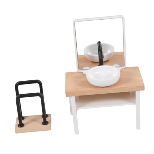 ULTECHNOVO 2 Stück Puppenzimmer-Badezimmerdekorationen Bausatz Möbel Miniatur klein Bausätze Küchenschränke für Puppenstuben Puppenhaus Schreibtisch modernes Puppenhaus Holz ULTECHNOVO 2 Stück Puppenzimmer-Badezimmerdekorationen Bausatz Möbel Miniatur klein Bausätze Küchenschränke für Puppenstuben Puppenhaus Schreibtisch modernes Puppenhaus Holz von ULTECHNOVO