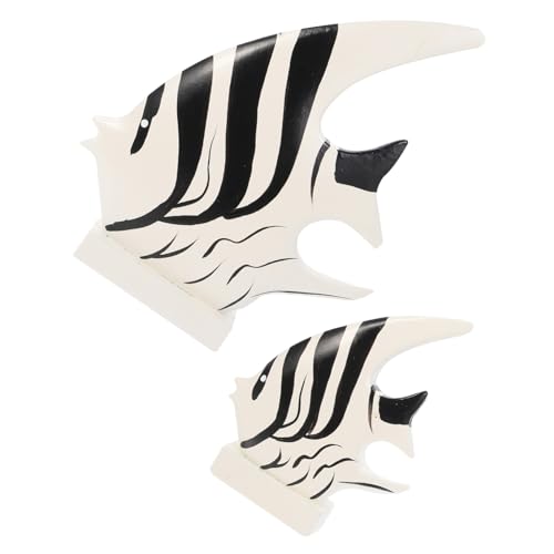 ULTECHNOVO 2 Stück Schwarz -weiß Gestreifte Fischornamente Seefischdekor Klein Künstliches Fischmodell Aquariendekoration Hausdekoration Küsten Desktop-fischdekor Black Holz ULTECHNOVO 2 Stück Schwarz -weiß Gestreifte Fischornamente Seefischdekor Klein Künstliches Fischmodell Aquariendekoration Hausdekoration Küsten Desktop-fischdekor Black Holz von ULTECHNOVO