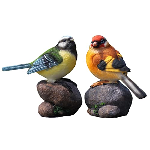 ULTECHNOVO 2 Stück Simulationsvogel Dekoration aus Harz Kleiner Vogelornament für Garten und Tisch Realistische Vogelskulptur für und Bürodekoration ULTECHNOVO 2 Stück Simulationsvogel Dekoration aus Harz Kleiner Vogelornament für Garten und Tisch Realistische Vogelskulptur für und Bürodekoration von ULTECHNOVO