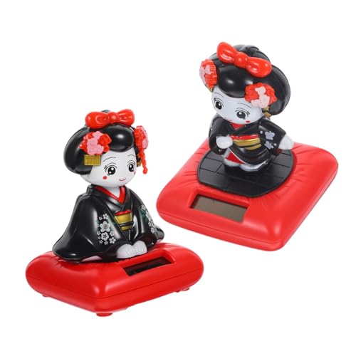 ULTECHNOVO 2 Stück Solarbetriebene Kimono Wackelfigur Auto Innenraumdeko Kopf Schüttelnd Leichtes Strapazierfähiges Material Fröhliche Tanzende Solar Auto Ornament für Schreibtisch und ULTECHNOVO 2 Stück Solarbetriebene Kimono Wackelfigur Auto Innenraumdeko Kopf Schüttelnd Leichtes Strapazierfähiges Material Fröhliche Tanzende Solar Auto Ornament für Schreibtisch und von ULTECHNOVO