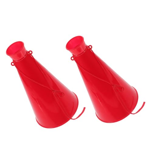 ULTECHNOVO 2 Stück jubelndes Horn Plastische Megaphone Partyhörner jubeln Requisiten Party-Krachmacher Megaphone jubeln Trompeten Cheerleading-Partygeschenke Plastik rot von ULTECHNOVO