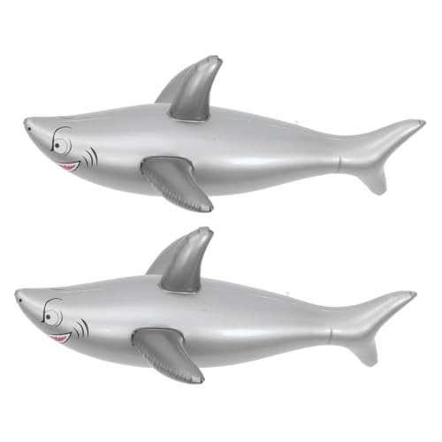 ULTECHNOVO 2 Stücke Aufblasbare Hai Spielzeug Shark Design Pool Party Dekorationen Thema Pool Schwimmt von ULTECHNOVO