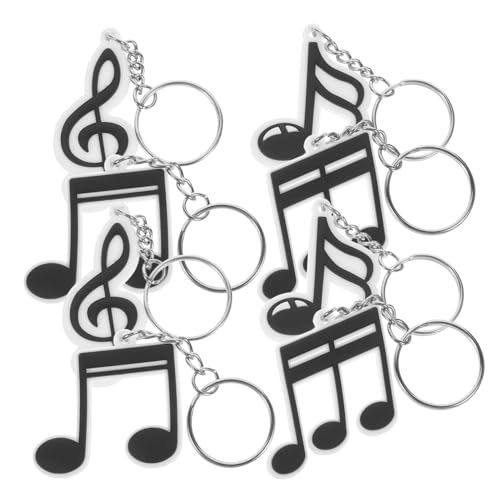 ULTECHNOVO 20 Stück Musik Schlüsselanhänger PVC Noten Schlüsselanhänger Musikparty Favors für Themenfeiern Kreative und Dekorative für Musikliebhaber von ULTECHNOVO