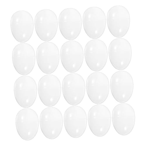 ULTECHNOVO 20 Stück Ostereier Weiß Niedliche Gastgeschenke Leere Befüllbare Eier Dekoration Pastelljagd Bunte Große Eier Ornamente Szene Gesprenkelte Eier Bastelarbeiten von ULTECHNOVO