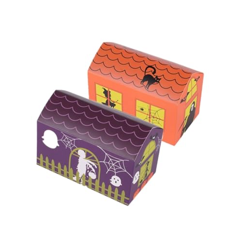 ULTECHNOVO 20St Behälter für Halloween-Süßigkeiten Leckerli-Boxen für Halloween-Partys Kürbiseimer Halloween-Spinnennetzmuster-Eimer Geschenkbox Süßigkeiten Box Partybedarf von ULTECHNOVO