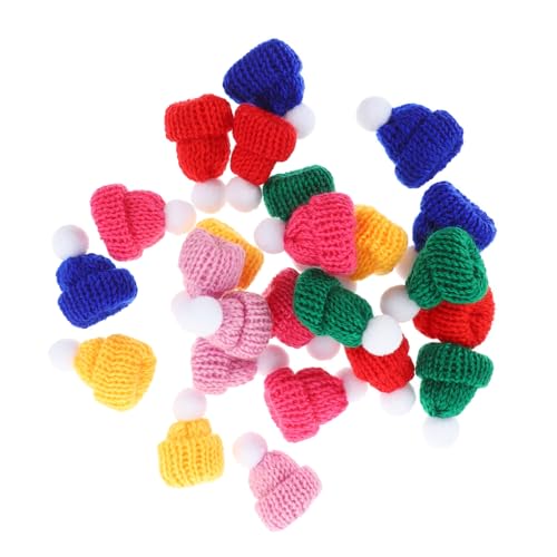 ULTECHNOVO 24 Stück Mini Strickmützen Bunte Weihnachtsmützen für DIY Bastelprojekte Mini Hüte für Weihnachtsornamente Kreative Dekorationen und ULTECHNOVO 24 Stück Mini Strickmützen Bunte Weihnachtsmützen für DIY Bastelprojekte Mini Hüte für Weihnachtsornamente Kreative Dekorationen und von ULTECHNOVO