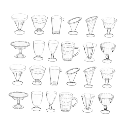ULTECHNOVO 24 Stück Miniaturisierte Eisbecher Set Multifunktionale Mini Tassen für Puppenhaus Dekoration und DIY Projekte Transparentes Design für Snacks und Getränke für Kreative ULTECHNOVO 24 Stück Miniaturisierte Eisbecher Set Multifunktionale Mini Tassen für Puppenhaus Dekoration und DIY Projekte Transparentes Design für Snacks und Getränke für Kreative von ULTECHNOVO