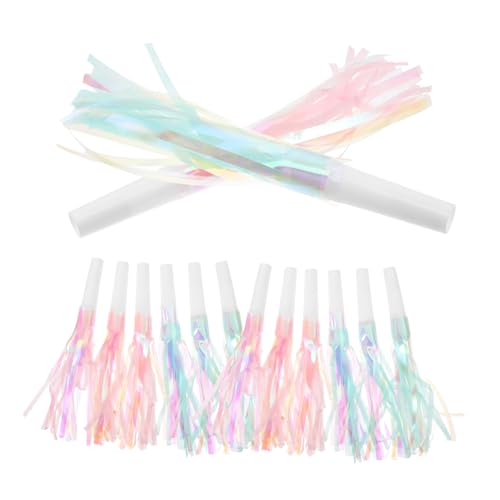 ULTECHNOVO 24 Stück Quastenpfeife Party Hörner Geburtstags-gebläse Musikalischer Knaller Blowouts Krachmacher Geburtstagsausbrüche Krachmacher-blowouts Krachmacher Blowouts Pfeifen Plastik von ULTECHNOVO