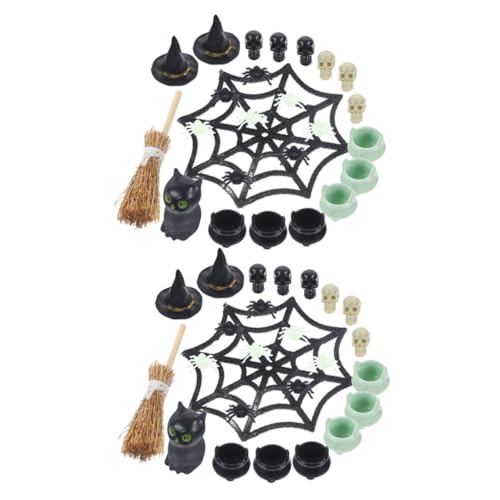 ULTECHNOVO 2Sätze Halloween Miniaturornamente Teiliges Kunststoff mit Kreativen Figuren für Puppenhaus Dekoration für Halloween Partys und Heimdeko ULTECHNOVO 2Sätze Halloween Miniaturornamente Teiliges Kunststoff mit Kreativen Figuren für Puppenhaus Dekoration für Halloween Partys und Heimdeko von ULTECHNOVO