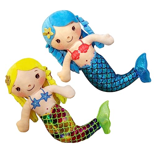 ULTECHNOVO 2stücke Meerjungfrau Puppen Dekorative Ornaments Für Mädchen Niedliche Spielzeuge Und Kissen Für Kinderzimmer Blau Und Gelb ULTECHNOVO 2stücke Meerjungfrau Puppen Dekorative Ornaments Für Mädchen Niedliche Spielzeuge Und Kissen Für Kinderzimmer Blau Und Gelb von ULTECHNOVO