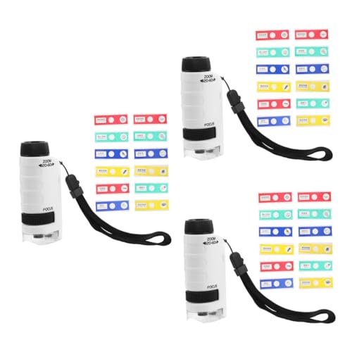 ULTECHNOVO 3 Sätze Mikroskop Für Taschenmikroskop Erkunden Mikroskop Miniscope Im Freien Mini- Für Miniskope Für Handmikroskop Plastik Weiß von ULTECHNOVO