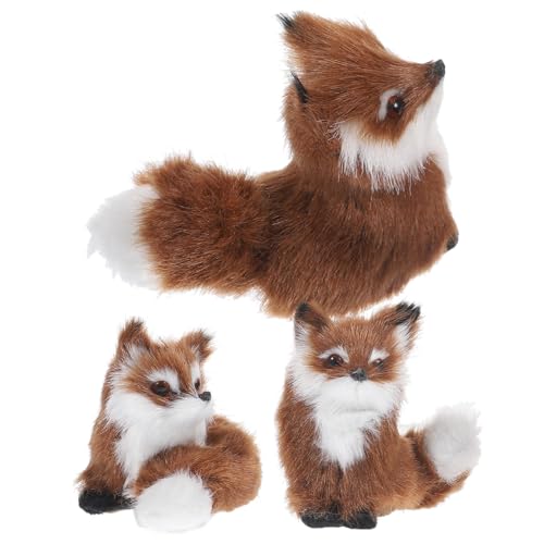 ULTECHNOVO 3 Stück Teiliges Kleine Plüsch Fuchsfigur Weiche Mini Tierdekoration Realistische Fuchsstatue Kuscheliges Sammlerstück Vielseitig als Weihnachtsbaumschmuck und Geeignet ULTECHNOVO 3 Stück Teiliges Kleine Plüsch Fuchsfigur Weiche Mini Tierdekoration Realistische Fuchsstatue Kuscheliges Sammlerstück Vielseitig als Weihnachtsbaumschmuck und Geeignet von ULTECHNOVO