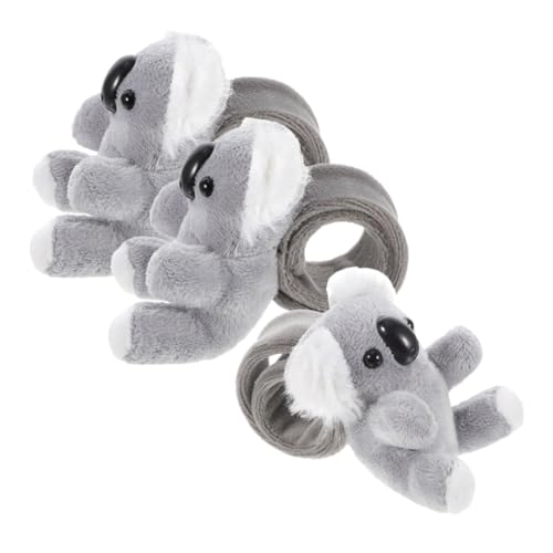 ULTECHNOVO 3 Stücke Slap-Armband für geburtstagsgeschenk geschenkideen für Plüsch Stofftier Plüscharmbänder für Stofftier-Armband PP Baumwolle Light Grey von ULTECHNOVO