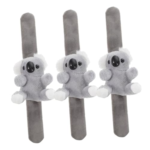 ULTECHNOVO 3 Stücke Slap-Armband für geburtstagsgeschenk geschenkideen für Stofftier-Armband Schlagarmbänder für PP Baumwolle Light Grey von ULTECHNOVO