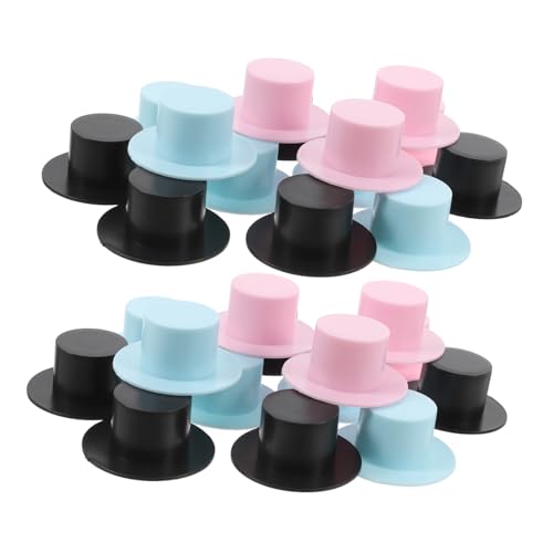ULTECHNOVO 30 Stück Clown-Hut Mini -formale Hüte kleiner Partyhut kleiner Clownhut kleine Hüte Schneemannmützen zum Basteln DIY Mini-Partyhüte Minihüte zum Basteln Plastik von ULTECHNOVO