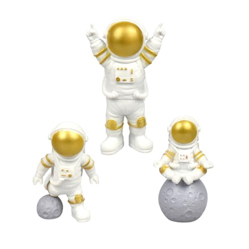 ULTECHNOVO 3stücke Tisch-astronautenmodell Desktop-astronautenmodell Mini-astronautenfigur Aus Resin Für Dekoration Schlafzimmer Wohnzimmer Arbeitszimmer Esstisch von ULTECHNOVO
