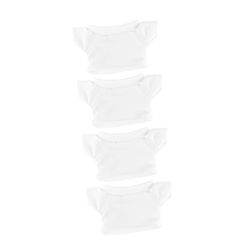 ULTECHNOVO 4 Stück Bärt-Shirt Bekleidungszubehör Für Stofftiere Winzige Kleidung Für Ausgestopfte Tiere Bärenshirt Stofftierkleidung Kleidung Für Stofftiere Plüschtierkleidung Baumwolle Weiß ULTECHNOVO 4 Stück Bärt-Shirt Bekleidungszubehör Für Stofftiere Winzige Kleidung Für Ausgestopfte Tiere Bärenshirt Stofftierkleidung Kleidung Für Stofftiere Plüschtierkleidung Baumwolle Weiß von ULTECHNOVO