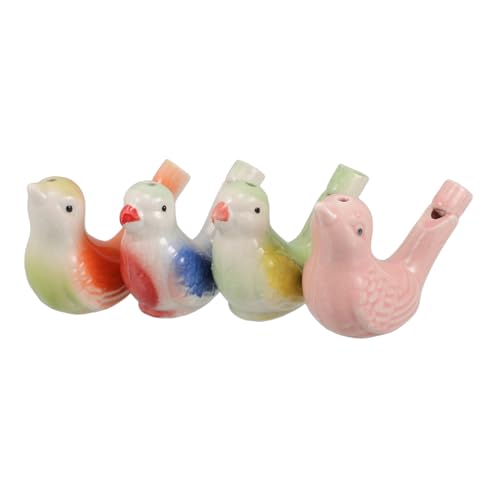 ULTECHNOVO 4 Stück Keramische Tierform Pfeifen für Tragbar und Leicht mit Einzigartigem Vogelruf Design für Outdoor Aktivitäten und Feste für Spiel und Spaß von ULTECHNOVO