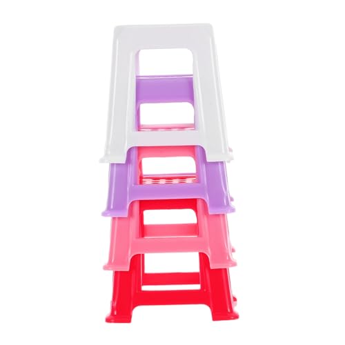 ULTECHNOVO Realistische Miniaturstühle Puppenhaushocker Für Jungen Und Mädchen Hocker Detaillierte Miniaturmöbel Puppenhausszenen Sicher Für Kinder von ULTECHNOVO