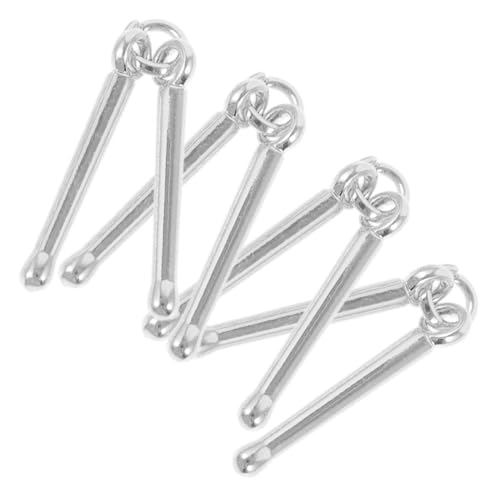 ULTECHNOVO 4 Stück Musiknote Charme Schlagzeuger Halskette Musik Perlen Musiknoten-Anhänger Schlagzeug-Halskette Musiknoten-Schmuck Musik bezaubert Instrumente Charms Zinklegierung Silver von ULTECHNOVO