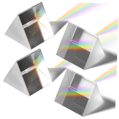 ULTECHNOVO 4 Stück Kristallprismen Aus Optischem Glas Fotografie-prismenwürfel Für Präzises Licht Pädagogisches Hilfsmittel Für Jungen Und Mädchen Erwachsene ULTECHNOVO 4 Stück Kristallprismen Aus Optischem Glas Fotografie-prismenwürfel Für Präzises Licht Pädagogisches Hilfsmittel Für Jungen Und Mädchen Erwachsene von ULTECHNOVO